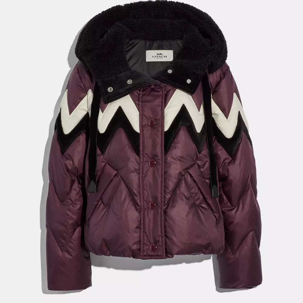 FAIR ISLE PUFFER (COACH F36084), BORDEAUX/MULTICOLOR